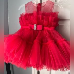 18M-24M tulle tutu dress in red
